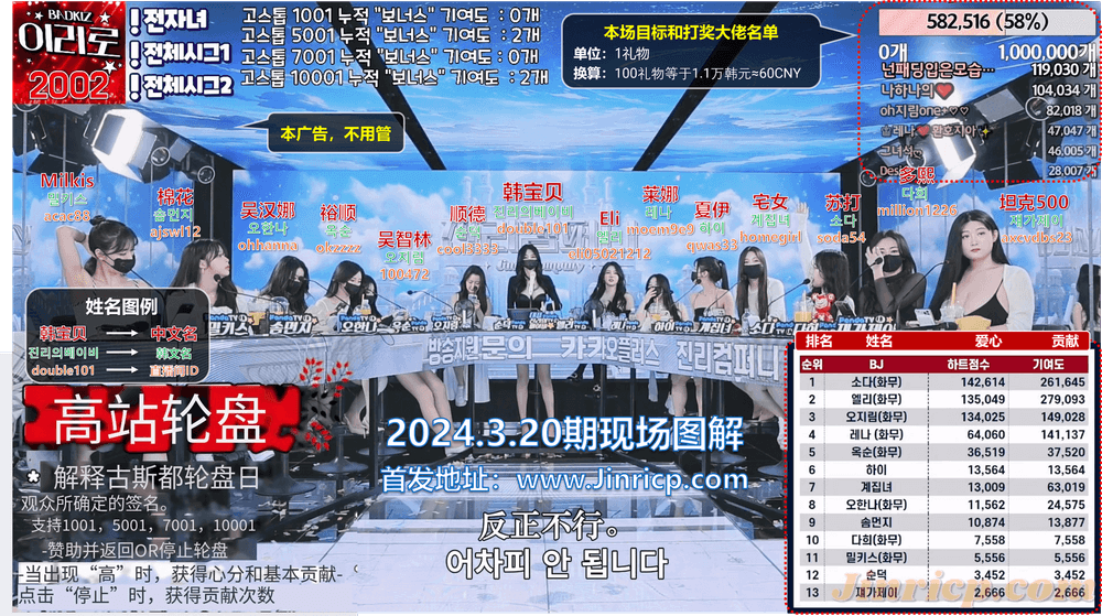 【Jinricp】2024.03.20韩国女团直播秀（十三）-Jinricp韩国女团中文资源站|中文字幕|BJ主播|PandaTV|直播|免费下载